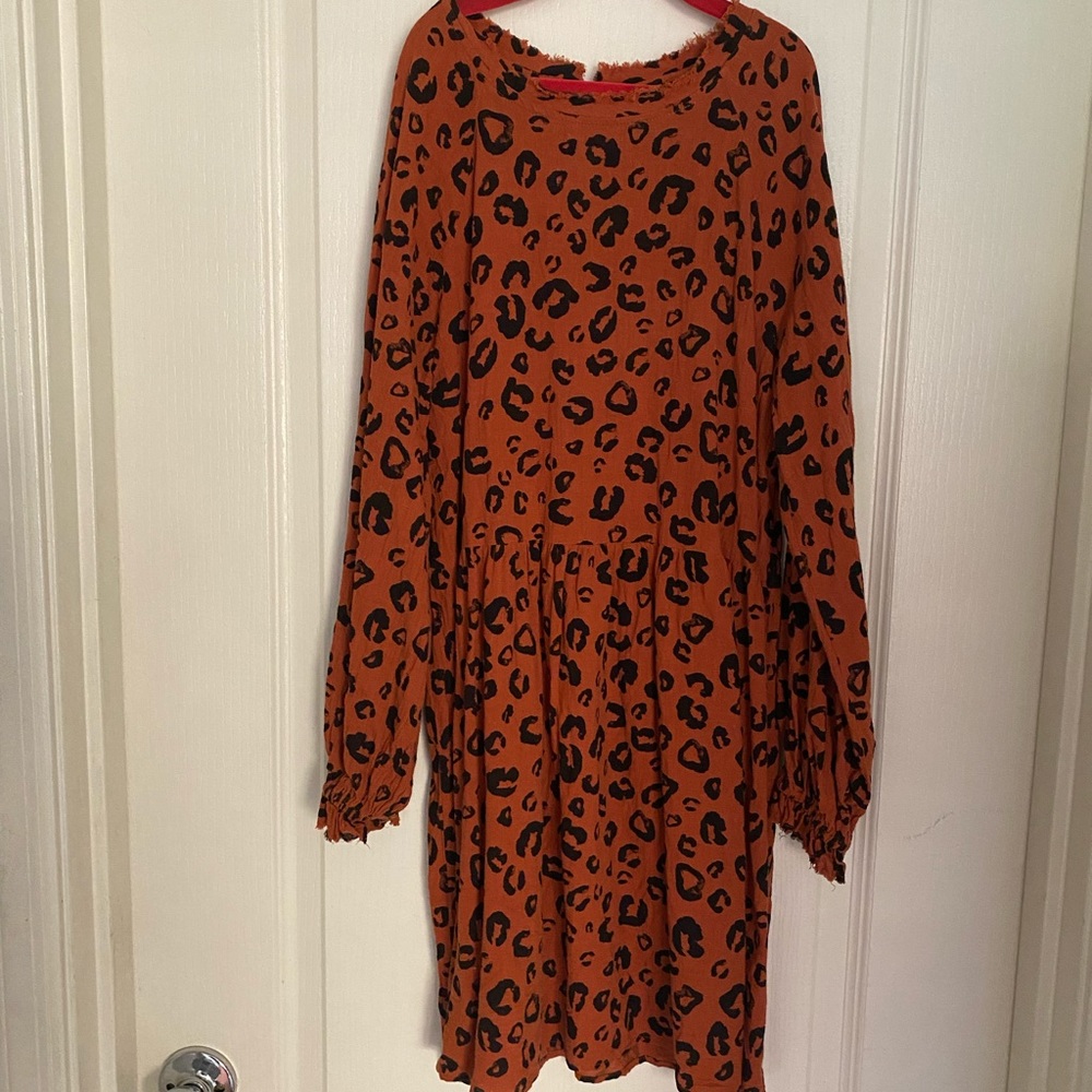 Art Class - Girl’s Animal Print Babydoll Dress